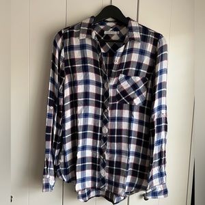 Kenneth Cole Reaction Plaid Shirt | Red, White & Blue | S